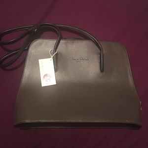 Cleo & Patek Paris leather bag gray/brown NWT!